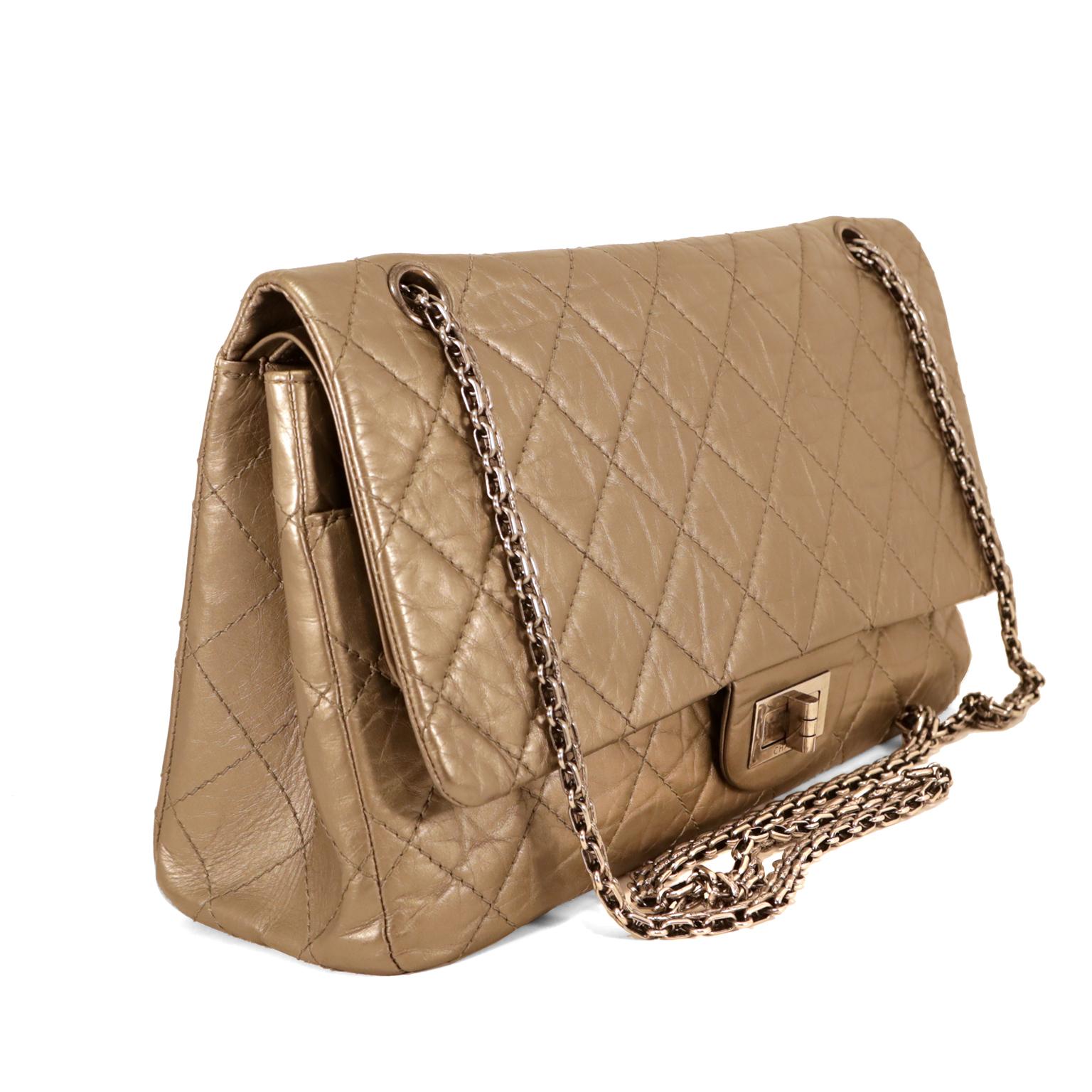 Brown Chanel Gold Lambskin Reissue Flap Bag