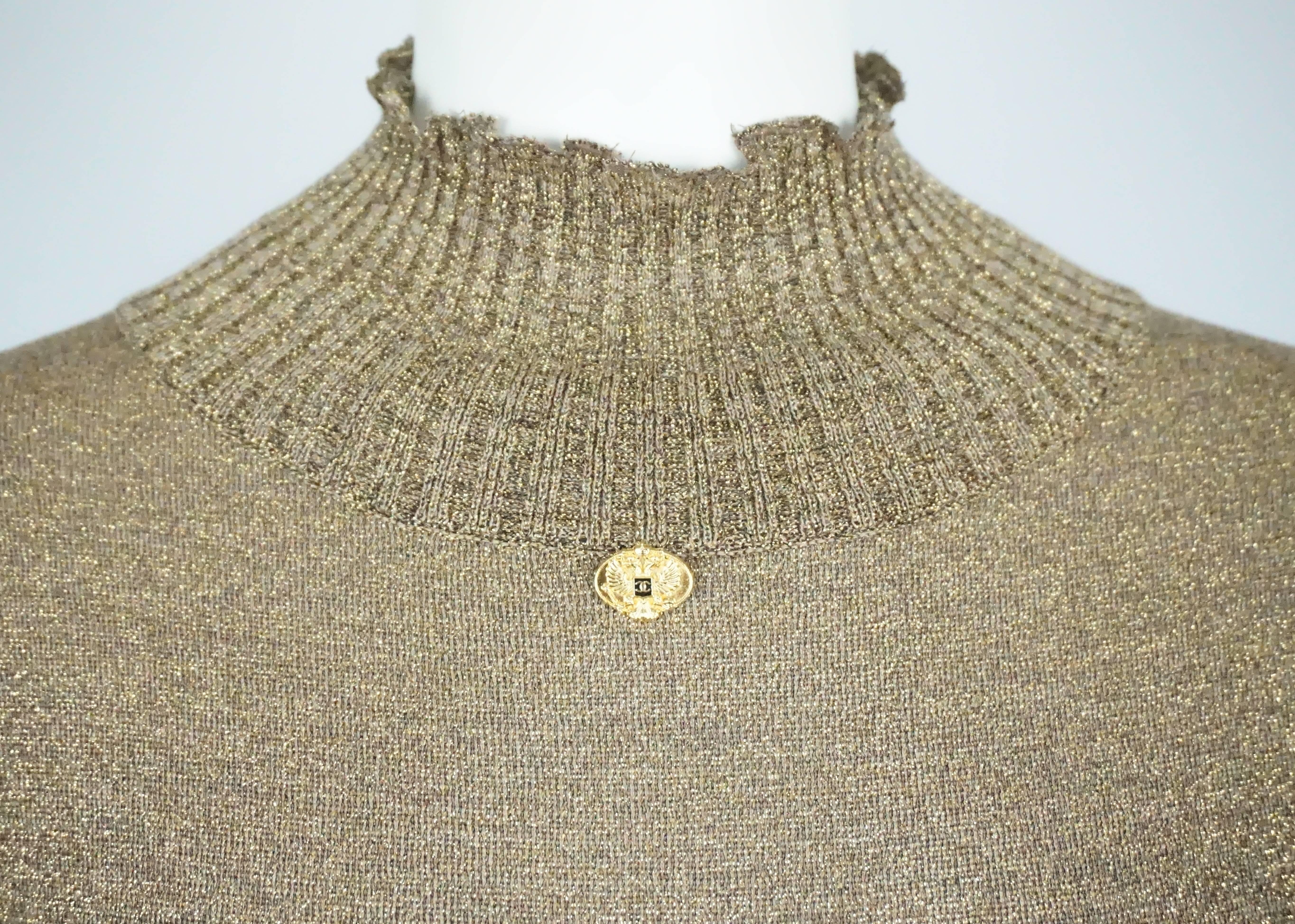 gold lame gown