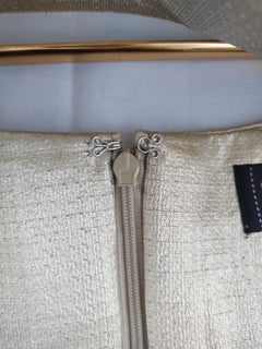 CHANEL Gold Lame Pleated Mini Skirt