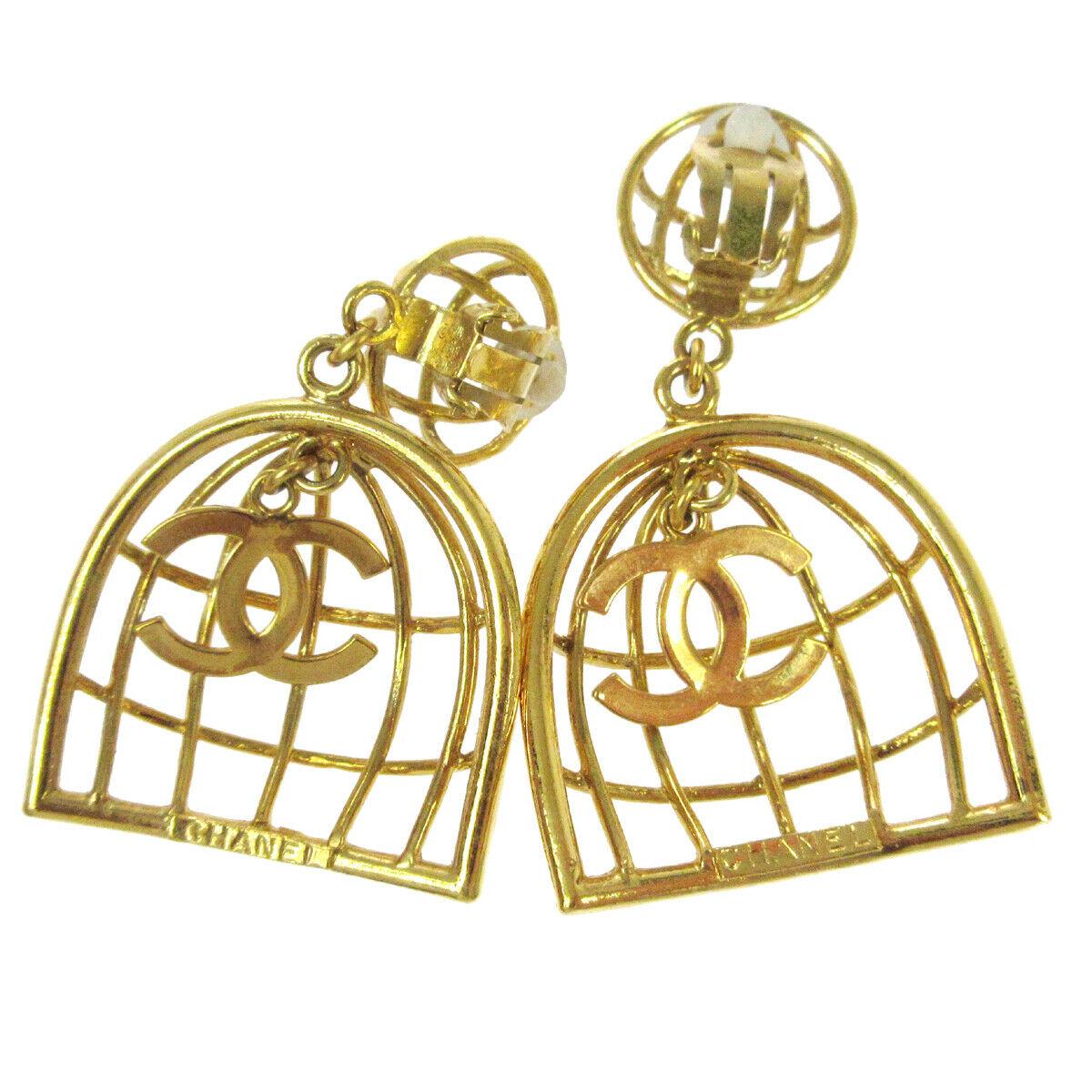 chanel cage earrings