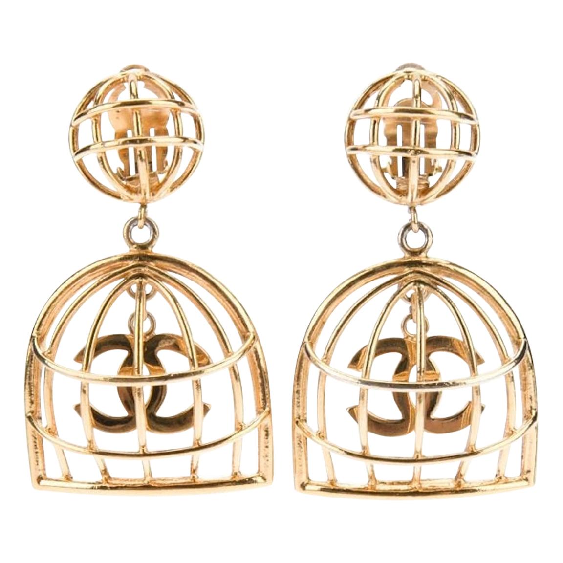 Chanel Birdcage Earrings at 1stDibs  chanel birdcage purse, chanel cage  purse, chanel bird cage bag
