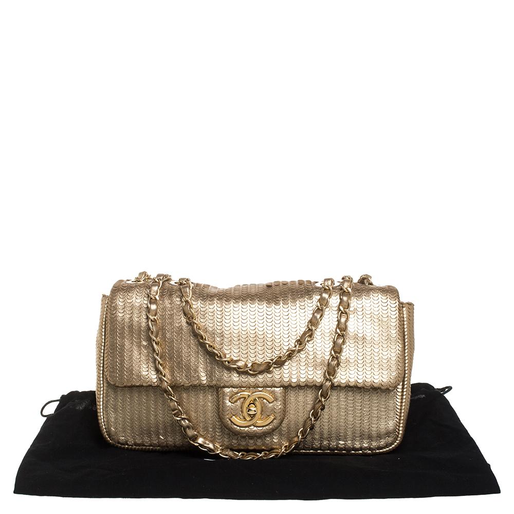 Chanel Gold Leather 31 Rue Cambon Medium Classic Single Flap Bag 4
