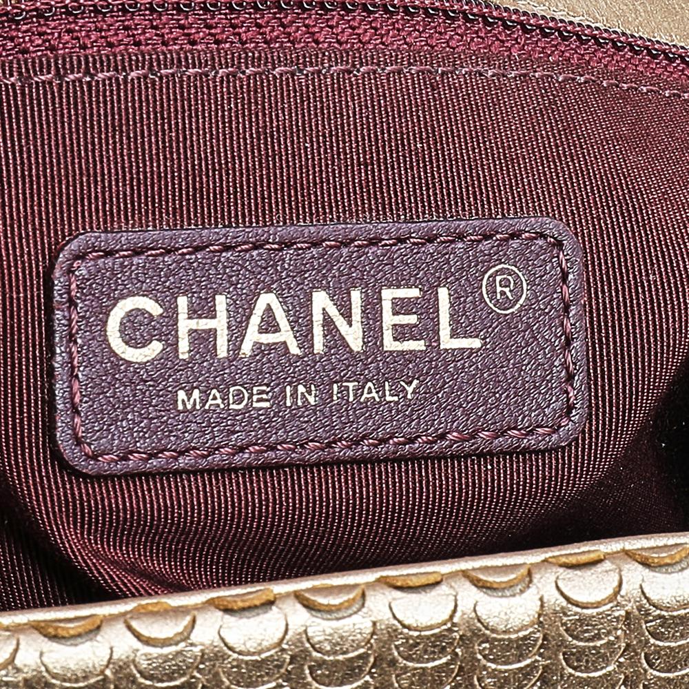 Chanel Gold Leather 31 Rue Cambon Medium Classic Single Flap Bag In Good Condition In Dubai, Al Qouz 2
