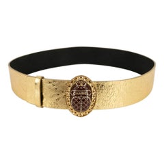 Chanel Gold Leather Belt Pre-Fall Collection, 2019
