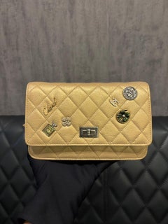 Chanel Gold Leather Charms Reissue Wallet on Chain