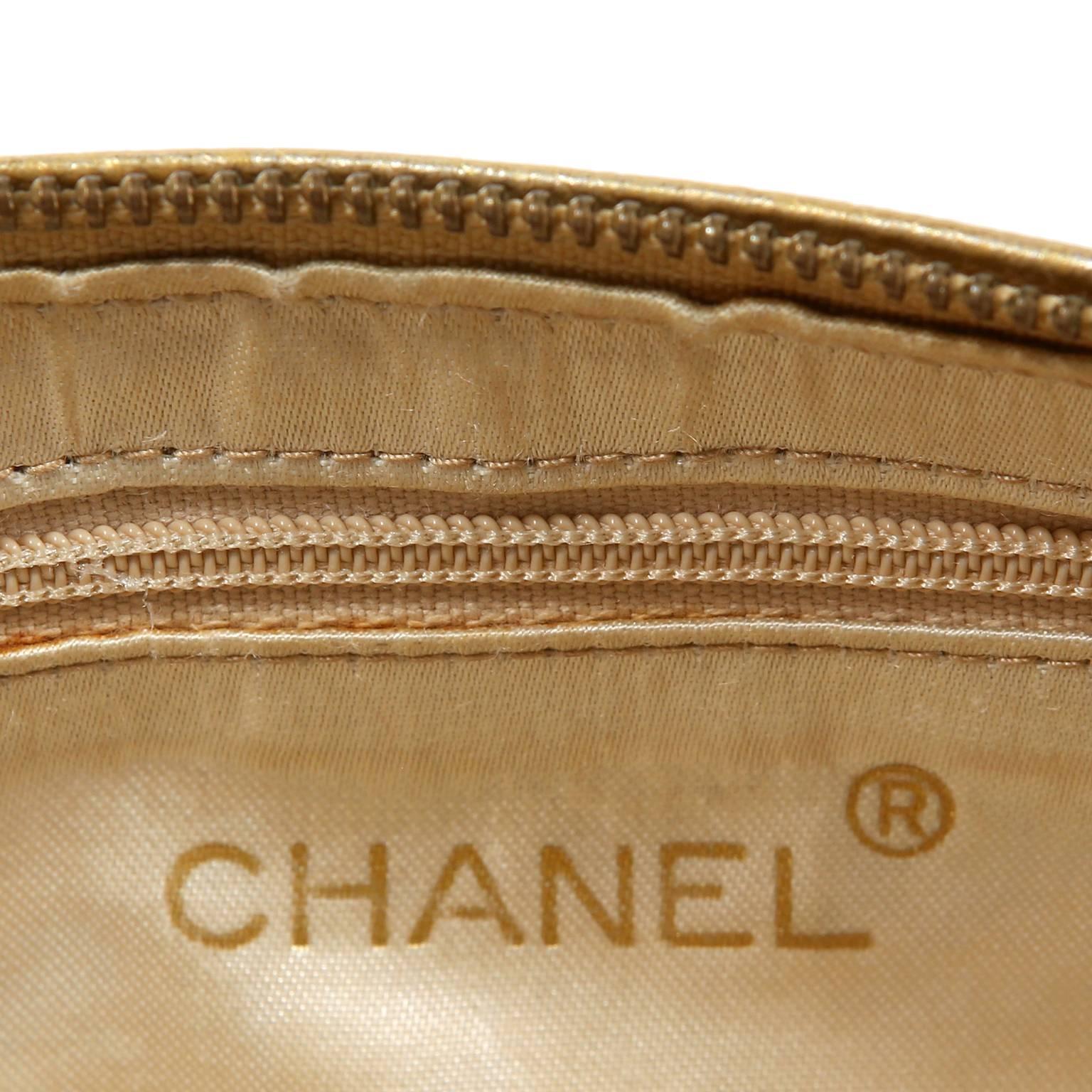 Chanel Gold Leather Gripoix Tassel Evening Bag 5