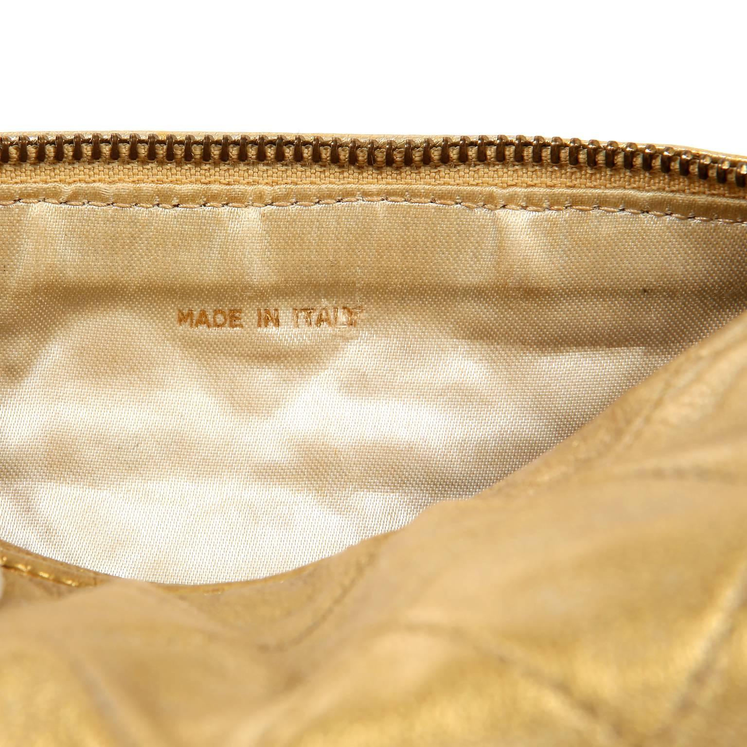 Chanel Gold Leather Gripoix Tassel Evening Bag 6