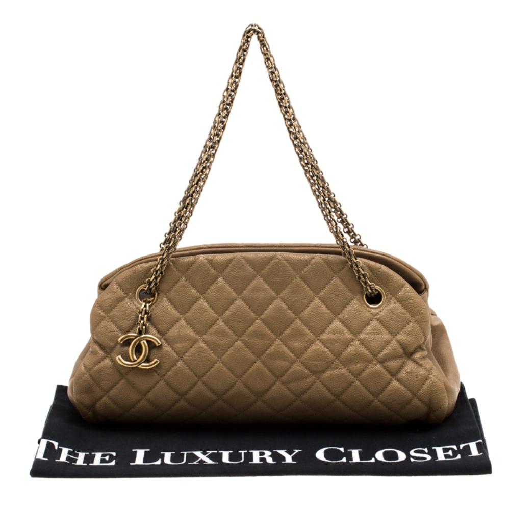 Chanel Gold Leather Just Mademoiselle Bowling Bag 7