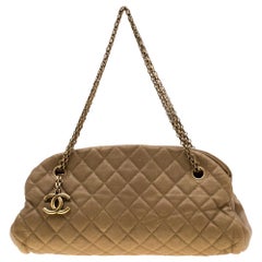 Chanel Gold Leather Just Mademoiselle Bowling Bag