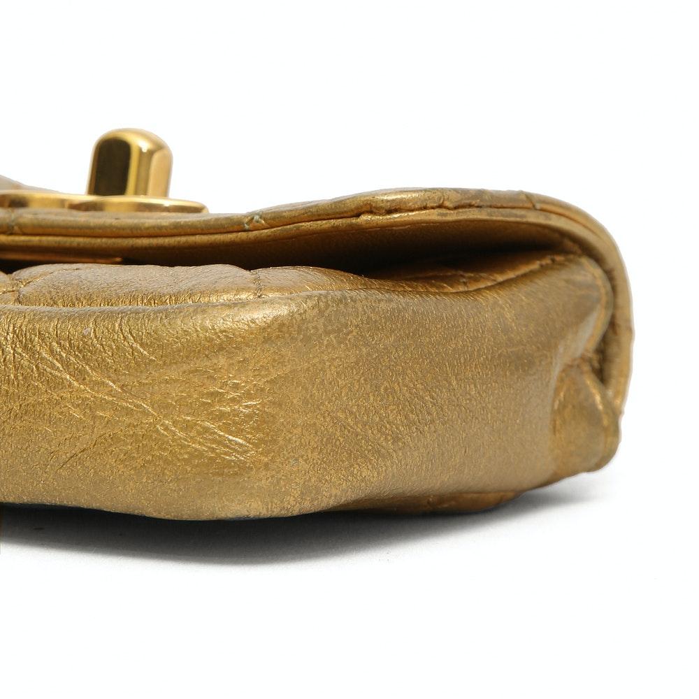 Chanel gold leather minaudièr handbag In Good Condition In Capri, IT