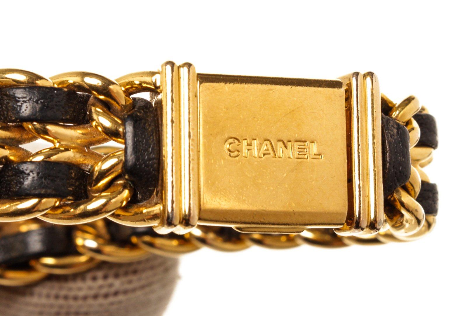 Women's Chanel Gold Leather Premiere L Watch