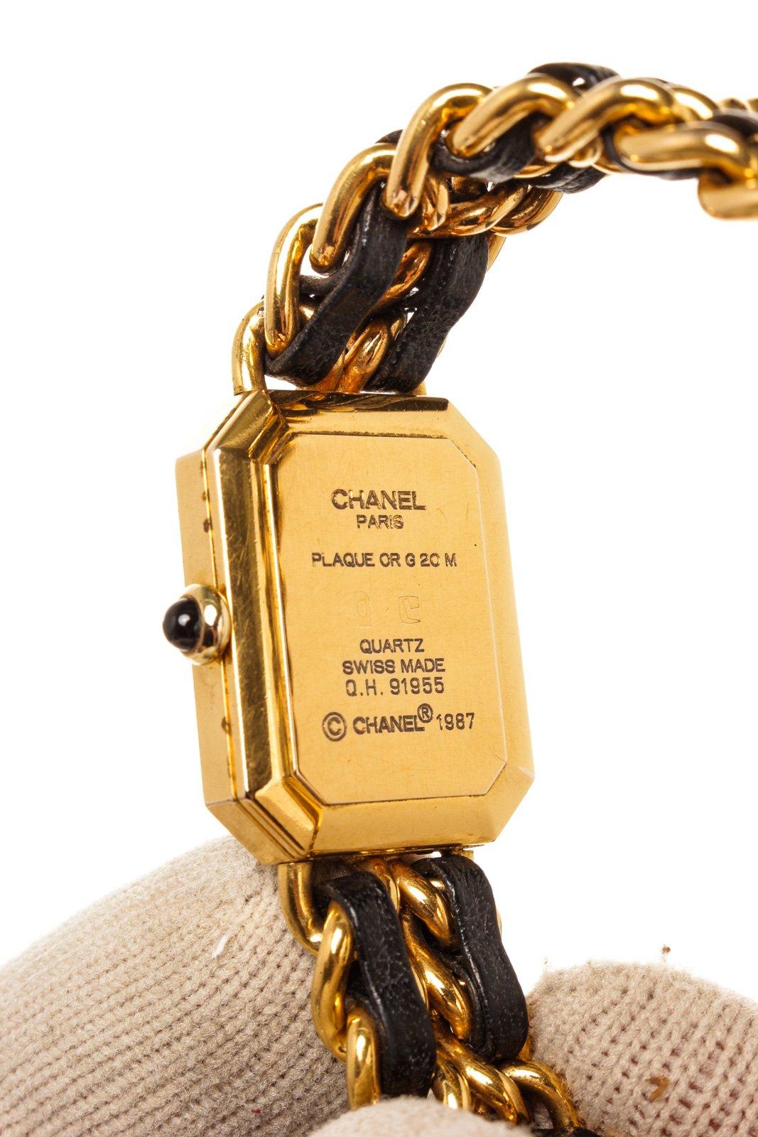 Chanel Gold Leather Premiere L Watch 1