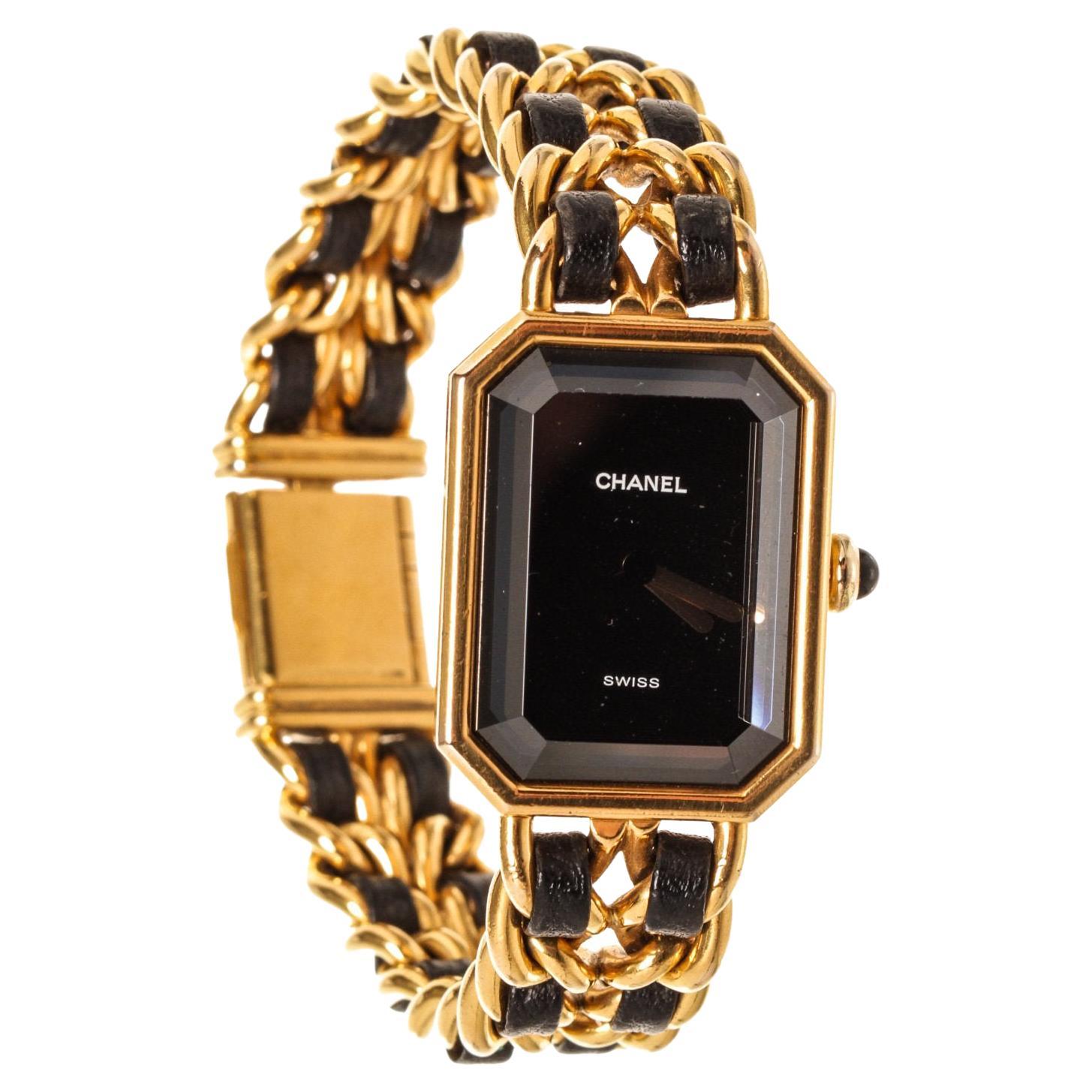 Chanel Gold Leather Premiere L Watch