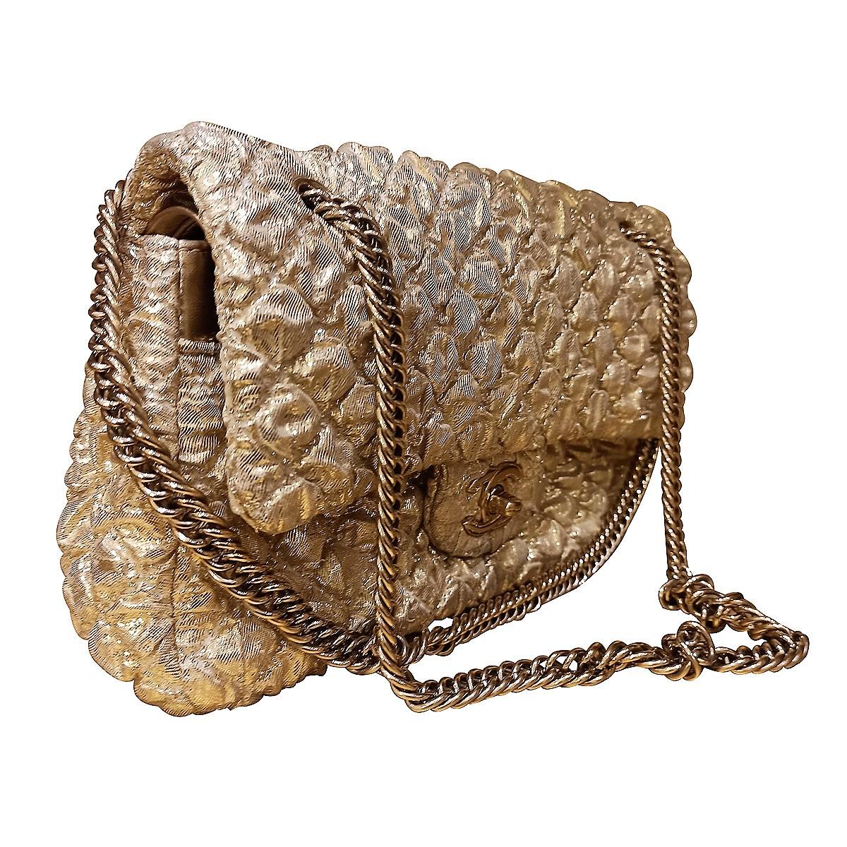 Brown Chanel Gold Limited Edition Lamé Bag