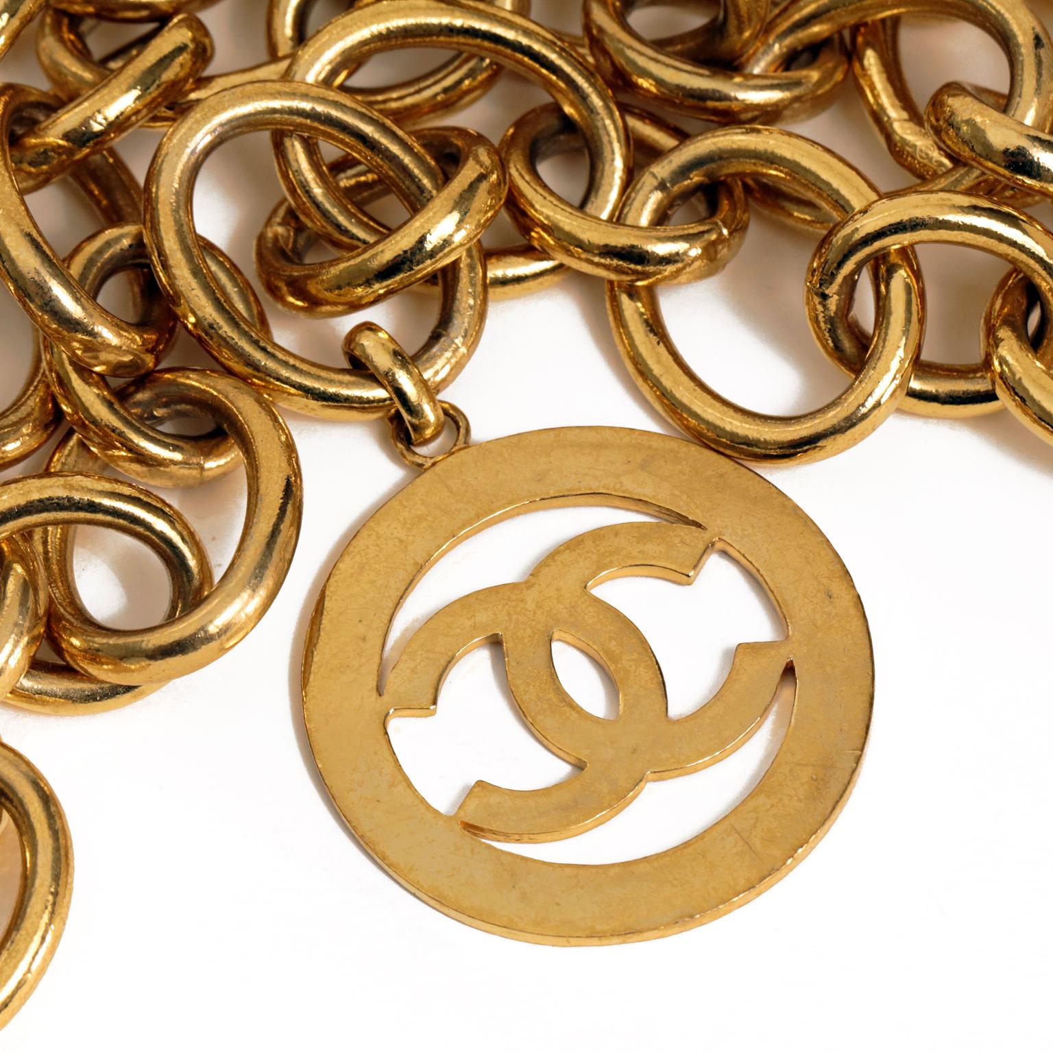 chanel gold belt chain