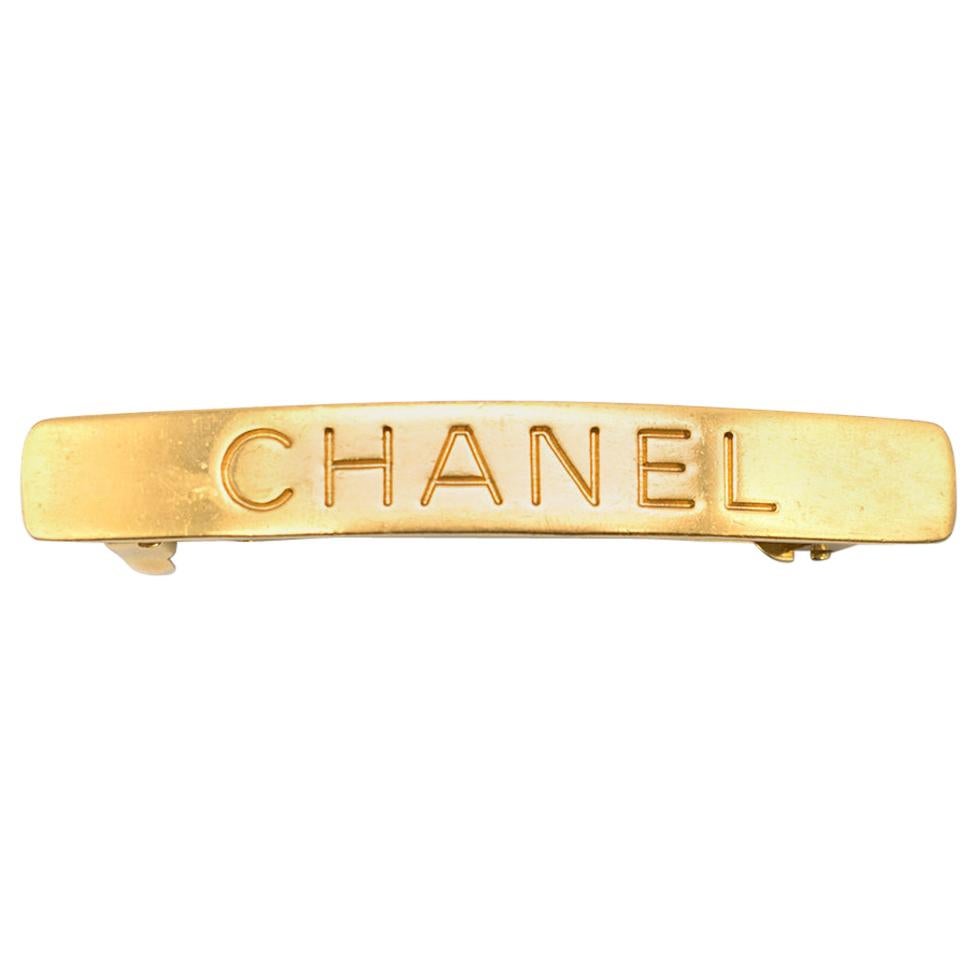 Chanel Gold Logo Hair Clip