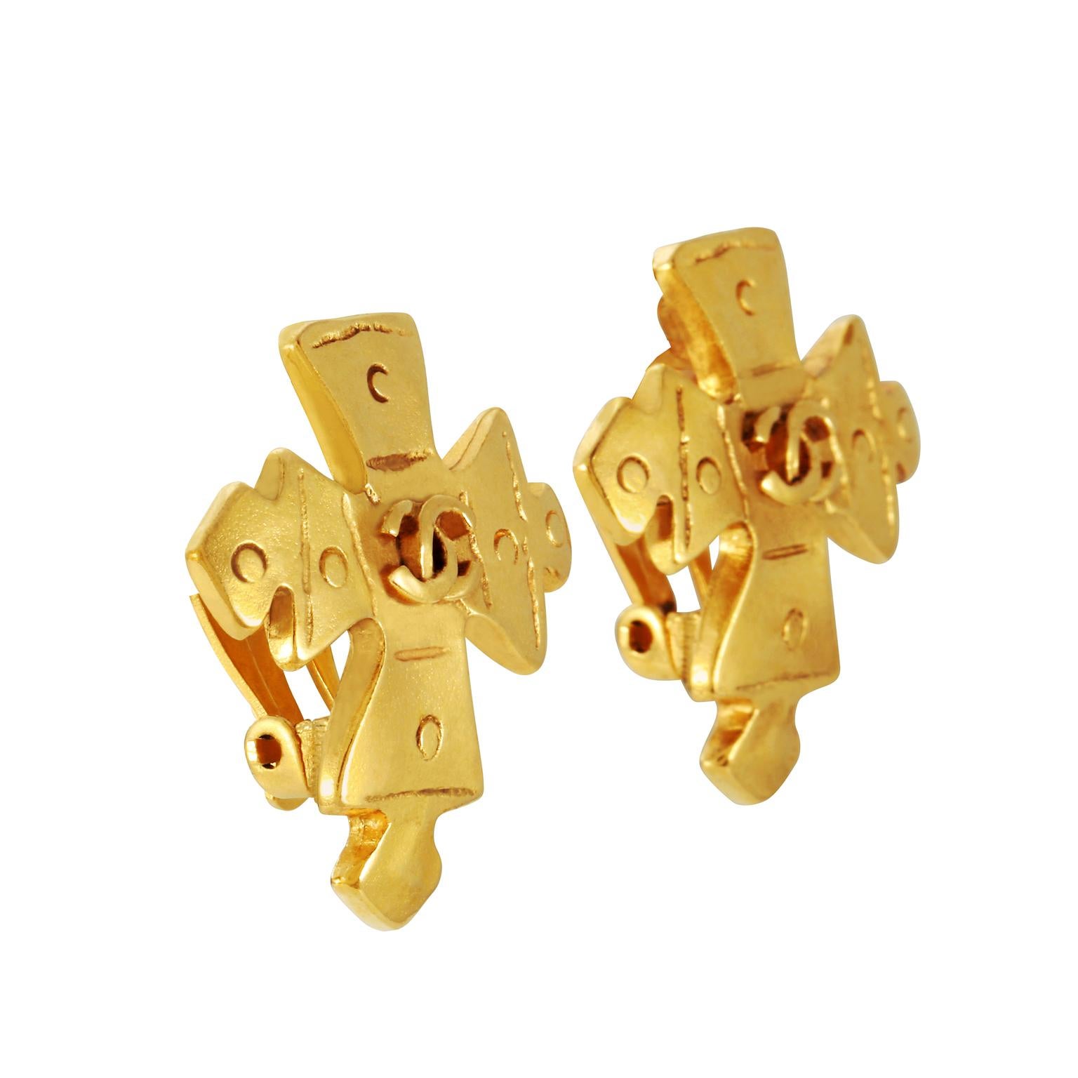 maltese cross earrings gold