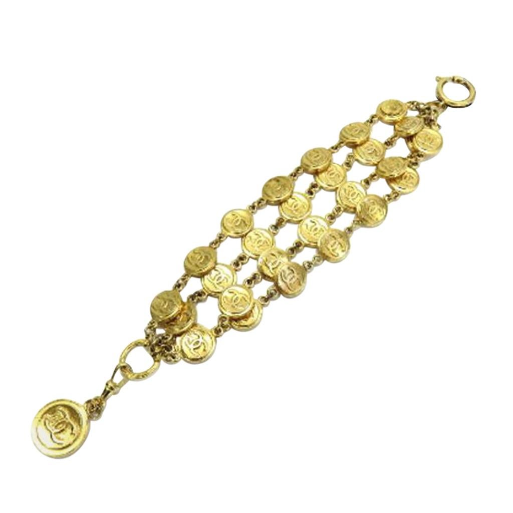 Chanel Gold Médallion Chain 2way 215560 Bracelet For Sale