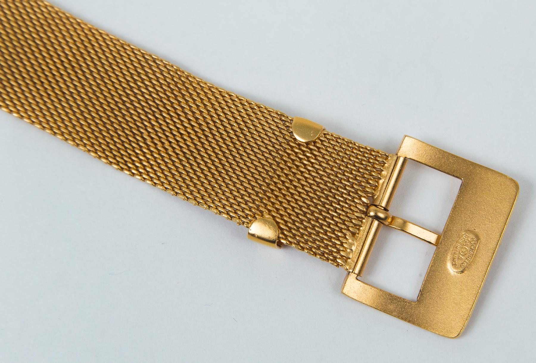Chanel Gold Mesh Cuff Bracelet 1