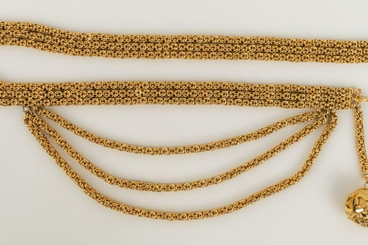 Chanel Gold Metal and CC Charm Belt 1