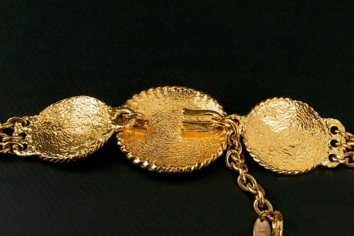 Chanel Gold Metal Belt, 1980s 1