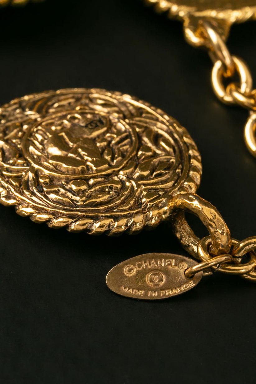 Chanel Gold Metal Belt, 1980s 3