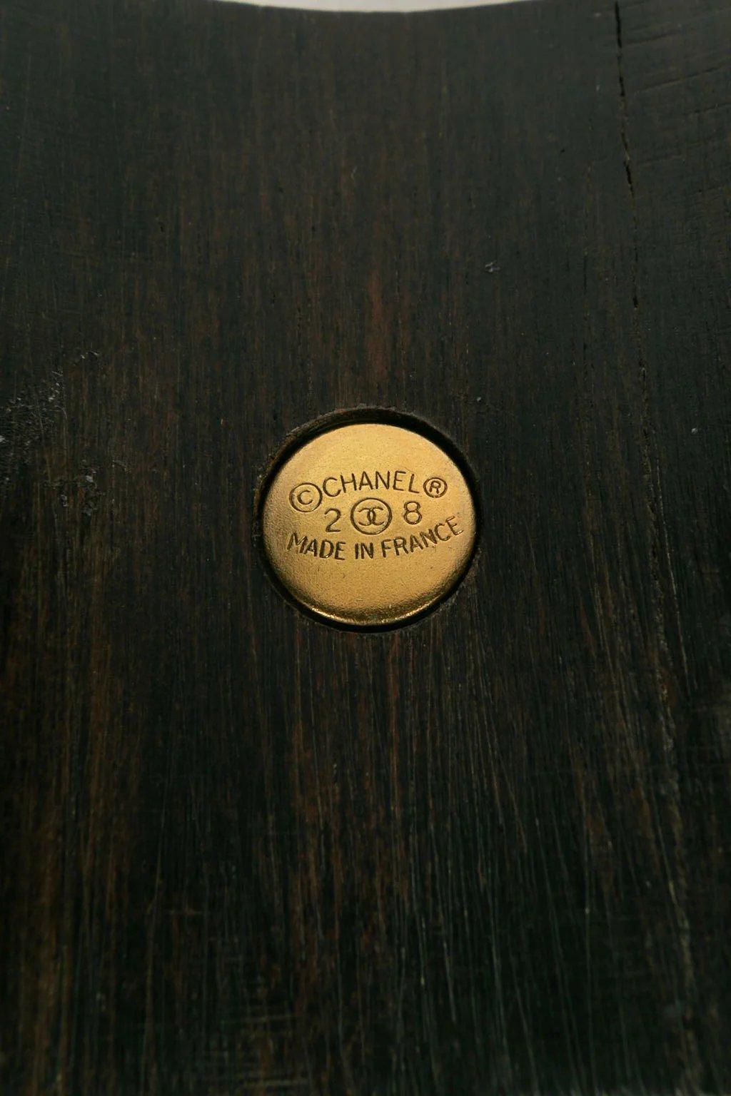 Chanel, Gold-Metallarmband, um 1990 im Angebot 3