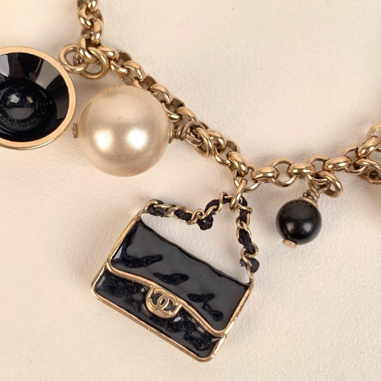 chanel pearl charm bracelet