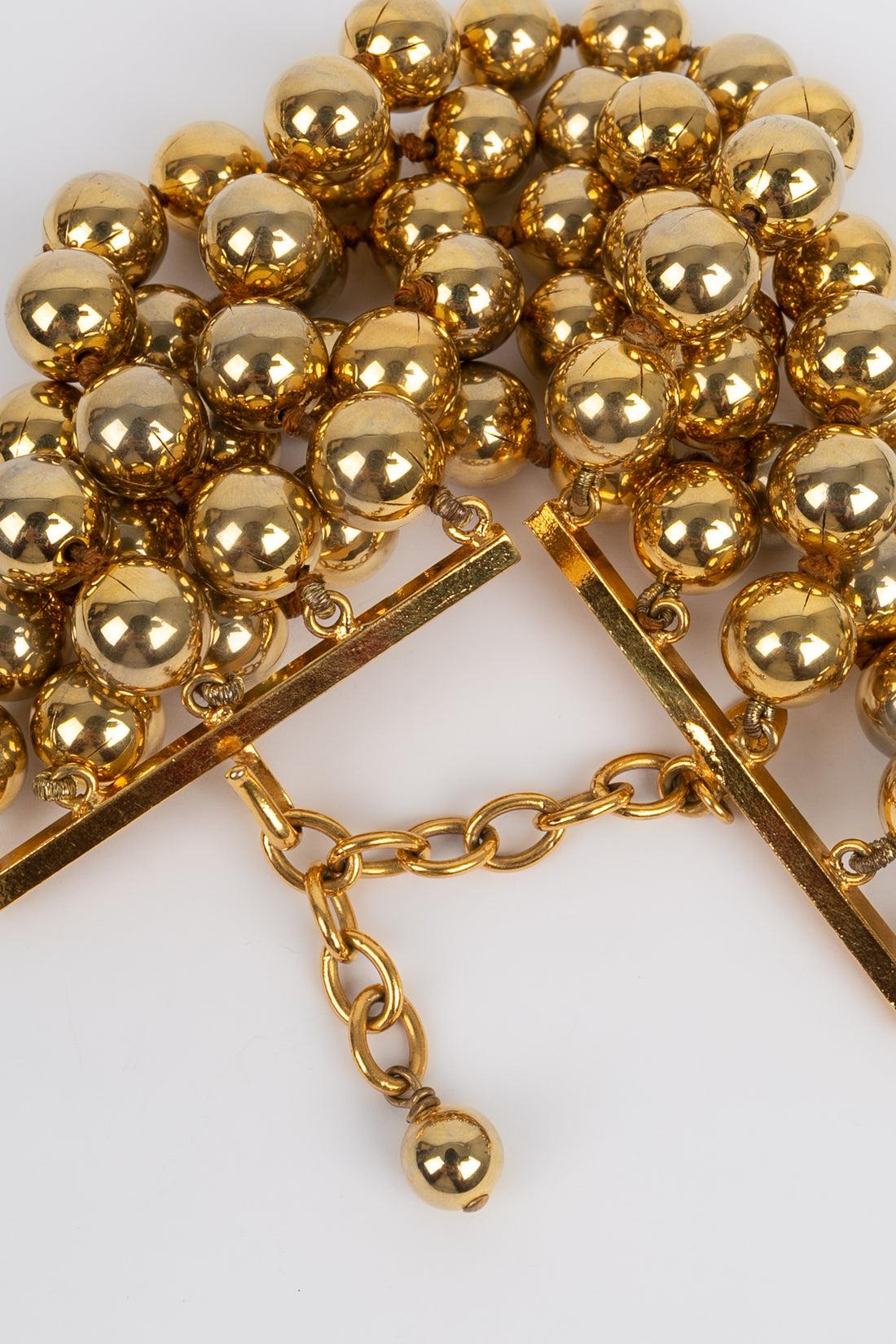Chanel Gold metal Pearl Bracelet For Sale 1
