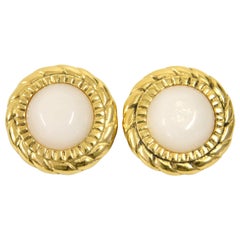 Chanel Gold Metal Vintage Earrings, 2000s