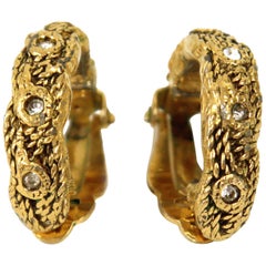 Chanel Gold Metal Vintage Earrings, 2000s Chanel Gold Metal Vintage Earrings, 2000s