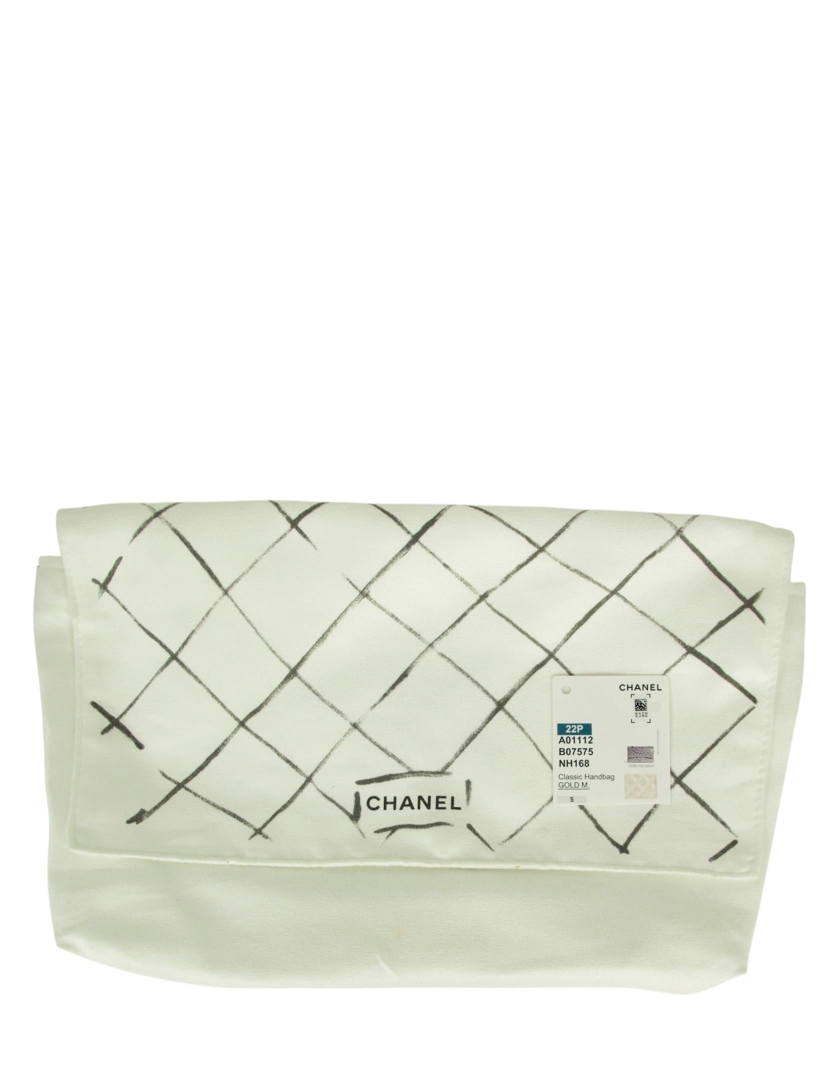 Chanel Gold Metallic Lambskin Leather 10