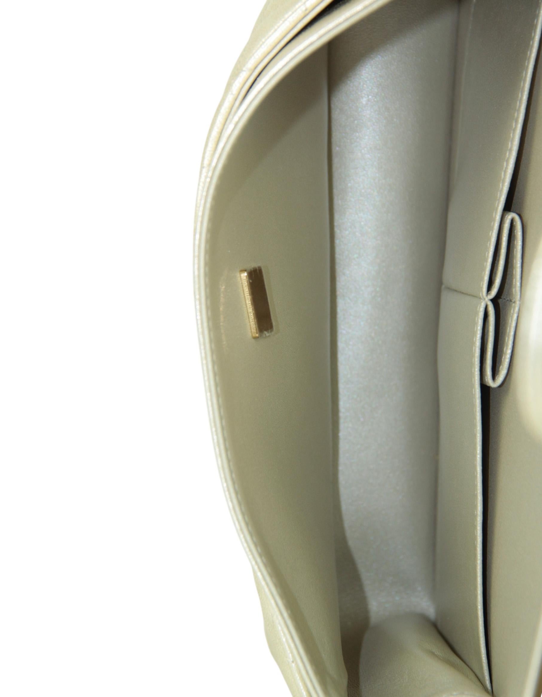 Chanel Gold Metallic Lambskin Leather 10