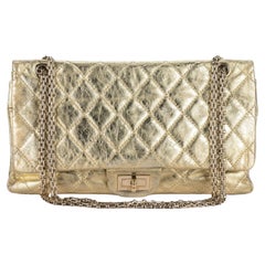 Chanel Gold Metallic Reissue 227 Double