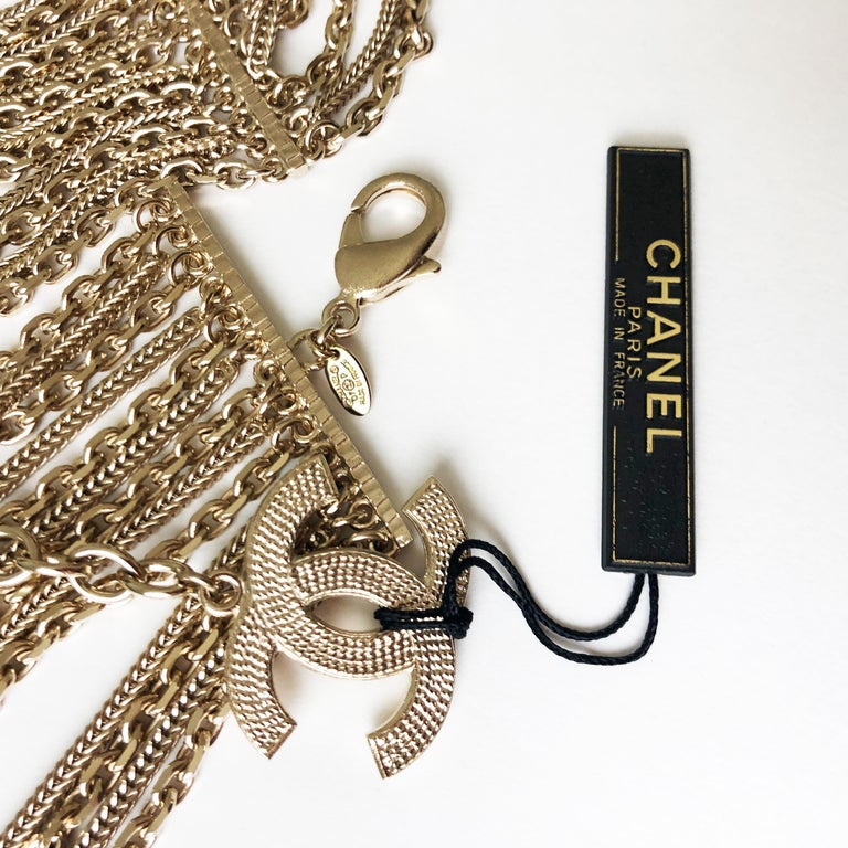 Chanel Gold Multi-Chain Belt with CC Logo Charm NWT NOS 07P  6