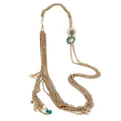 Chanel Gold Multi Kette Kamelie Blume Start-und Landebahn Halskette