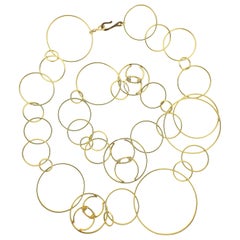 Chanel Gold Open Circle Long Necklace