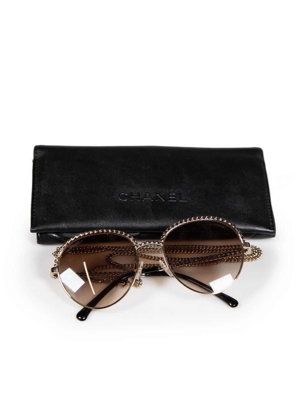 Chanel Gold Pantos Chained Sunglasses 1