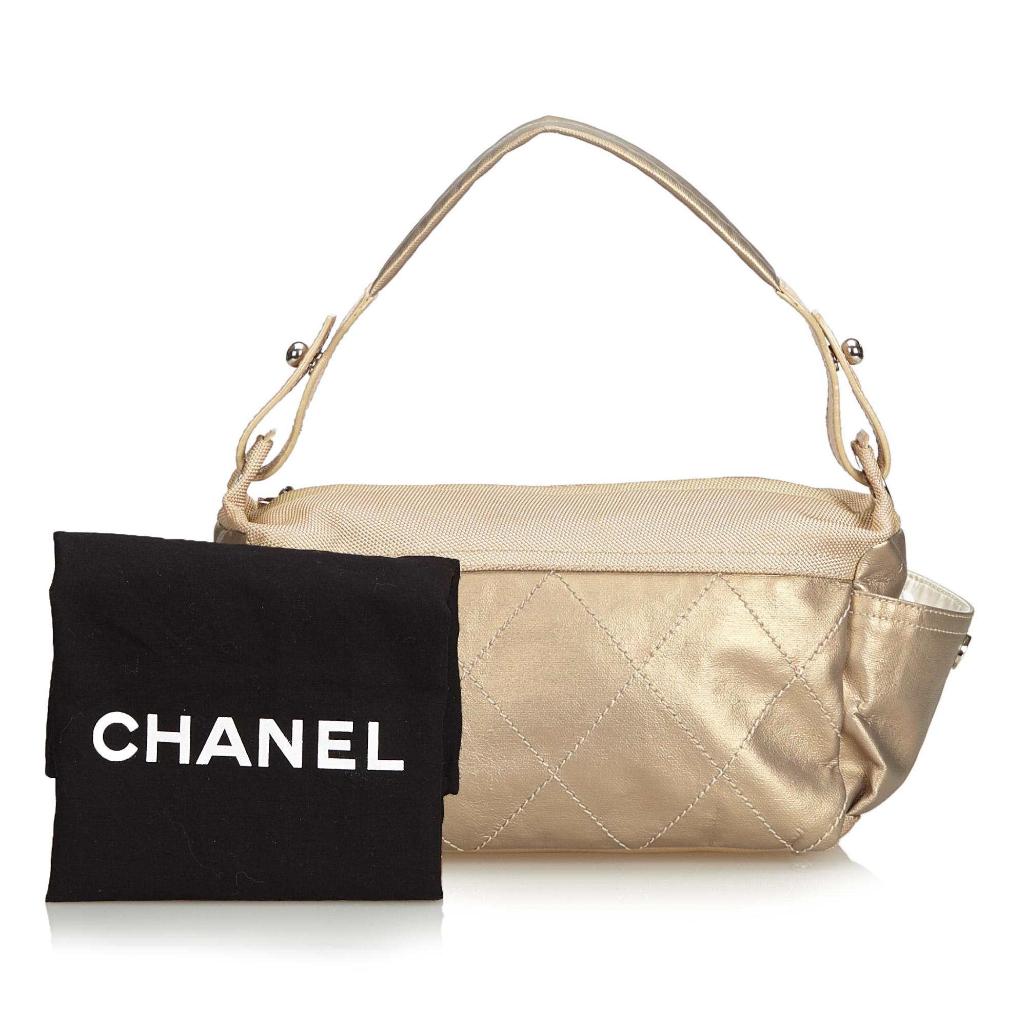 Chanel Gold Paris Biarritz Bag For Sale 5