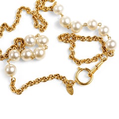 Chanel Gold Pearl Station Necklace