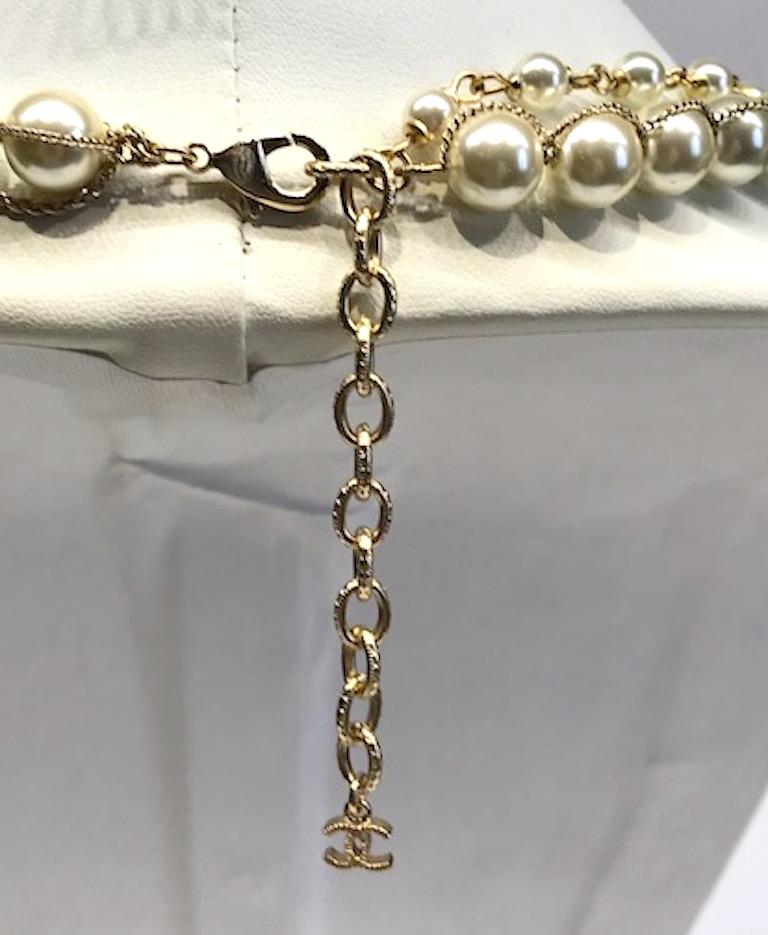 Women's Chanel Gold & Pearl Tassel Pendant Necklace, 2019 Cruise Collection