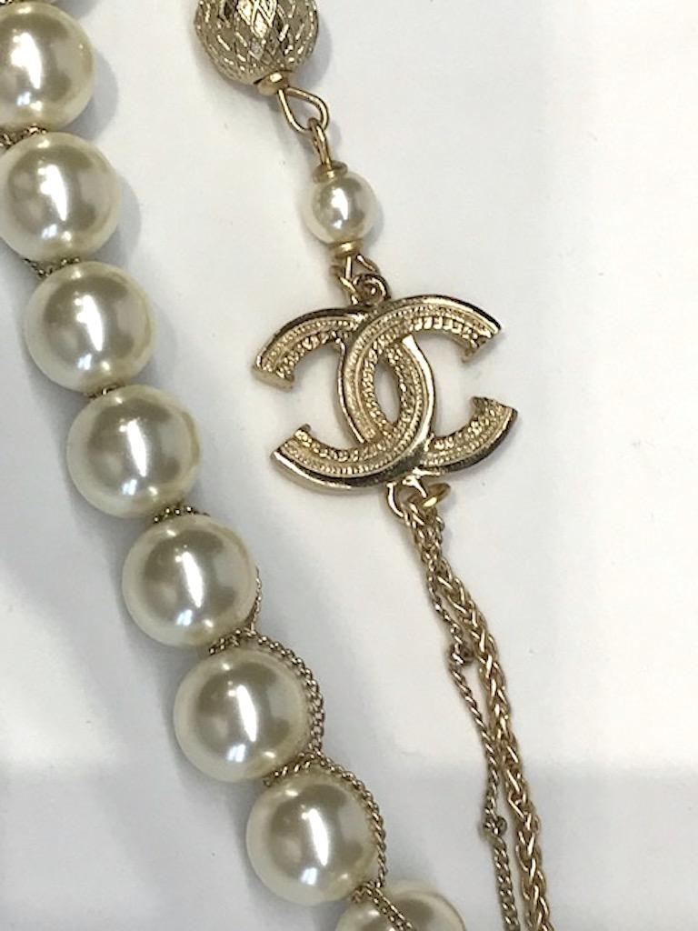 Chanel Gold & Pearl Tassel Pendant Necklace, 2019 Cruise Collection 2