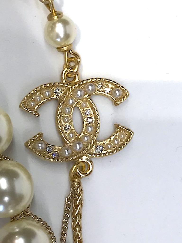 Chanel Gold & Pearl Tassel Pendant Necklace, 2019 Cruise Collection 4