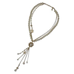 Chanel Gold & Pearl Tassel Pendant Necklace, 2019 Cruise Collection
