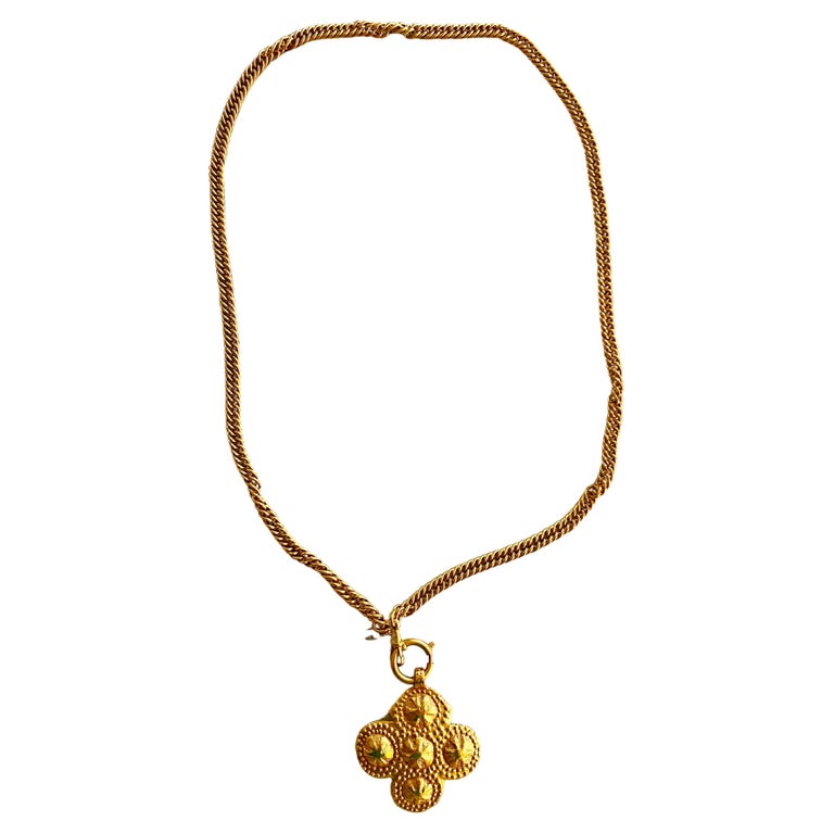 Chanel Gold Pendant - 506 For Sale on 1stDibs