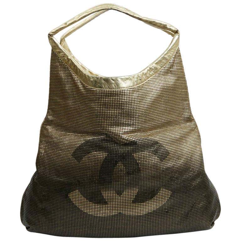 Chanel Modern Thick Chunky Chain Exotic Python Metallic Blue Hobo ...