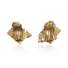 Chanel Gold-Plated 2002 Flap Bag Earrings