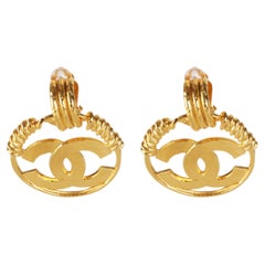 Chanel Gold-Plated 2004 CC Earrings