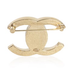 Chanel Gold-Plated  2021 Faux Pearl & Strass CC Brooch