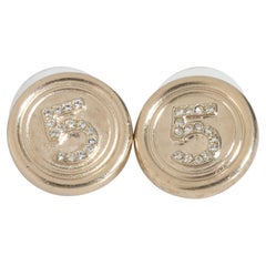 Chanel Gold-Plated  2021 Number 5 Stud Earrings